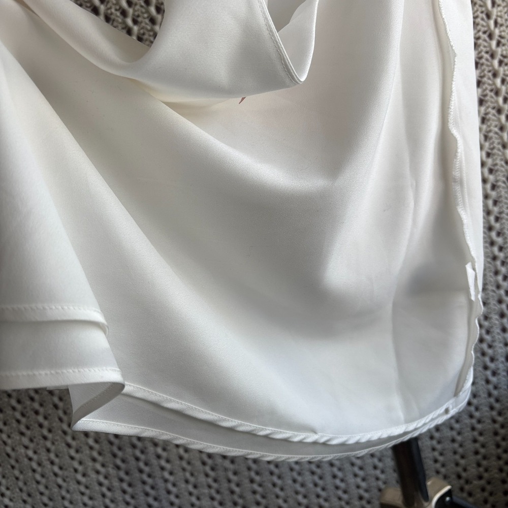 Show Me Your Mumu Jasmine Dress Halter Mini Dress Backless Satin White Size M - Picture 12 of 14
